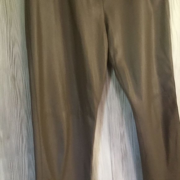 Arlando Vintage 80's Brown Leather High Waist Lined Pants - Picture 3 of 12